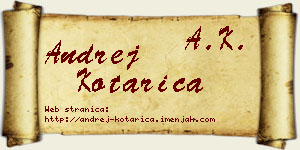 Andrej Kotarica vizit kartica